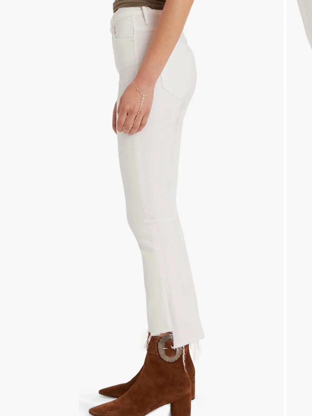 MOTHER Insider High Waist Crop Step Hem